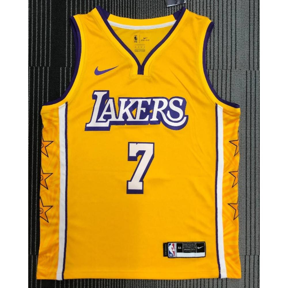 Men's Los Angeles Lakers Carmelo Anthony #7 Yellow Swingman NBA Jersey - City Edition-Pro Kit Vault | Brand New 26/27 Sports Jerseys
